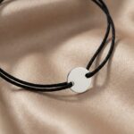 Brățară pe Șnur cu Bănuț din Argint 925