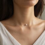 Colier Fir Transparent cu Perlă Swarovski - imagine 2