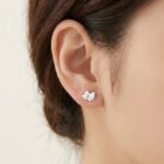 Cercei Stud din Argint 925 cu Inimioare Duble - imagine 2