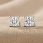 Cercei Stud din Argint 925 cu Cristal 3D