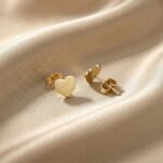 Cercei Stud din Argint 925 cu Inimă