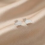 Cercei Stud din Argint 925 cu Frunză