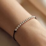 Brățară pe Șnur cu Biluțe din Argint 925 - imagine 2