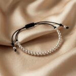 Brățară pe Șnur cu Biluțe din Argint 925