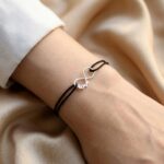 Brățară pe Șnur cu Charm Semnul Infinit din Argint 925 - imagine 2