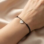 Brățară pe Șnur cu Inimioară din Argint 925 - imagine 2