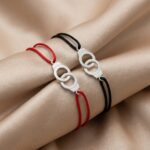 Set Brățări pe Șnur cu Cătușe din Argint 925