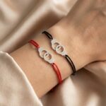 Set Brățări pe Șnur cu Cătușe din Argint 925 - imagine 2