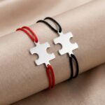 Set Brățară pe Șnur cu Puzzle din Argint 925