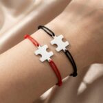 Set Brățară pe Șnur cu Puzzle din Argint 925 - imagine 2