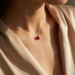 Lant cu fir transparent cu floare swarovski - imagine 2