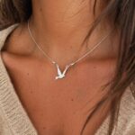 Lanț din Argint 925 cu Pandantiv Pasăre - imagine 2