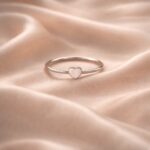 Inel cu inimioara lipita argint