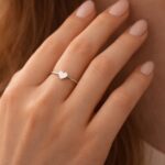 Inel cu inimioara lipita argint - imagine 2