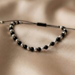 Brățară pe Șnur cu Biluțe din Argint 925 și Onix