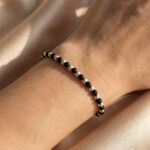Brățară pe Șnur cu Biluțe din Argint 925 și Onix - imagine 2