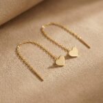 Cercei Lungi din Argint 925 cu Inimă