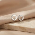 Cercei Stud cu Inimă din Argint 925