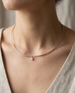 Choker din Argint 925 cu Cristal Swarovski de 3mm - imagine 2