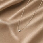 Lant din argint cu inima lipita