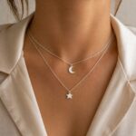 Lanț Dublu din Argint 925 cu Stea și Semilună - imagine 2