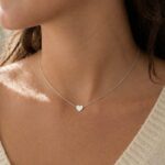 Lant din argint cu inima lipita - imagine 2