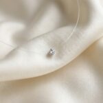 Lant pe Fir Transparent cu Bobita Swarovski ( taietura briliant) transparent de 2,5 mm