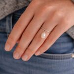 Inel din argint925 cu perla naturala de cultura curgatoare - imagine 2