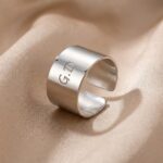 Inel Lat din Argint 925 Reglabil Personalizabil - imagine 2