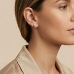 Cercei Stud din Argint 925 cu Cristale Swarovski - imagine 2
