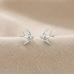 Cercei Stud Pasăre din Argint 925