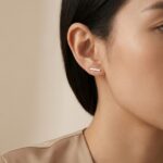 Cercei Stud Bara Dreaptă din Argint 925 - imagine 2