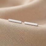 Cercei Stud Bara Dreaptă din Argint 925