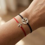 Set Brățări pe Șnur cu Pandant Avion din Argint 925 - imagine 2