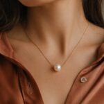 Lanț din Argint 925 cu Perla Swarovski Mare - imagine 2