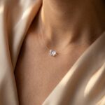 Lant pe fir transparent cu fluturas swarovski multicolor