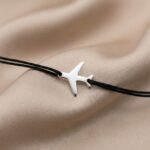 Brățară pe Șnur cu Avion din Argint 925