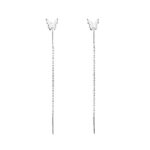 Cercei Lungi din Argint 925 cu Fluture - imagine 3