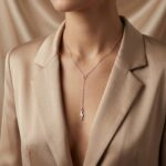 Colier Lung cu Charm Fulger din Argint 925 - imagine 2