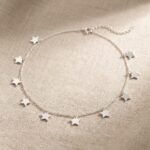 Colier la baza gâtului din Argint 925 cu Steluțe