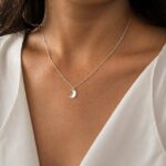 Lanț din Argint 925 cu Biluțe și Pandantiv Semilună - imagine 2