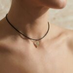 Choker cu Șnur și Pandantiv Aripă din Argint 925 - imagine 2