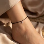 Bratara de picior pe snur cu cristal Swarovski - imagine 2