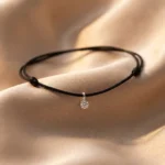 Bratara de picior pe snur cu cristal Swarovski
