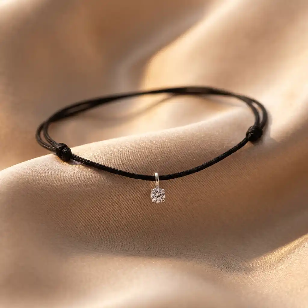 preview (12) Bratara de picior pe snur cu cristal Swarovski - imagine 1
