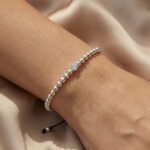 Brățară pe Șnur cu Biluțe din Argint 925 și Cristal Swarovski multicolor - imagine 2
