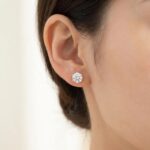 Cercei Stud cu Cristal Swarovski de aprox. 8mm din Argint 925 - imagine 2