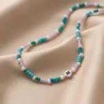 Colier cu Perle de Cultură și Mărgele de Nisip "Blue Sensation"