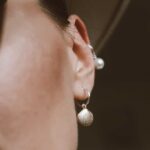 Cercei Creole din Argint 925 cu Scoică si Perlă Swarovski - imagine 4