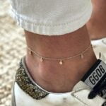 Brățară de Picior cu Bănuți Mici Agățați din Argint 925